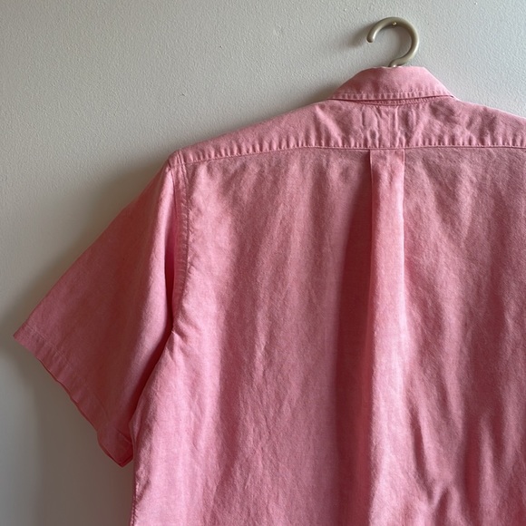Ralph Lauren Pink Cotton Short Sleeve Dress Shirt Large - Picture 6 of 11